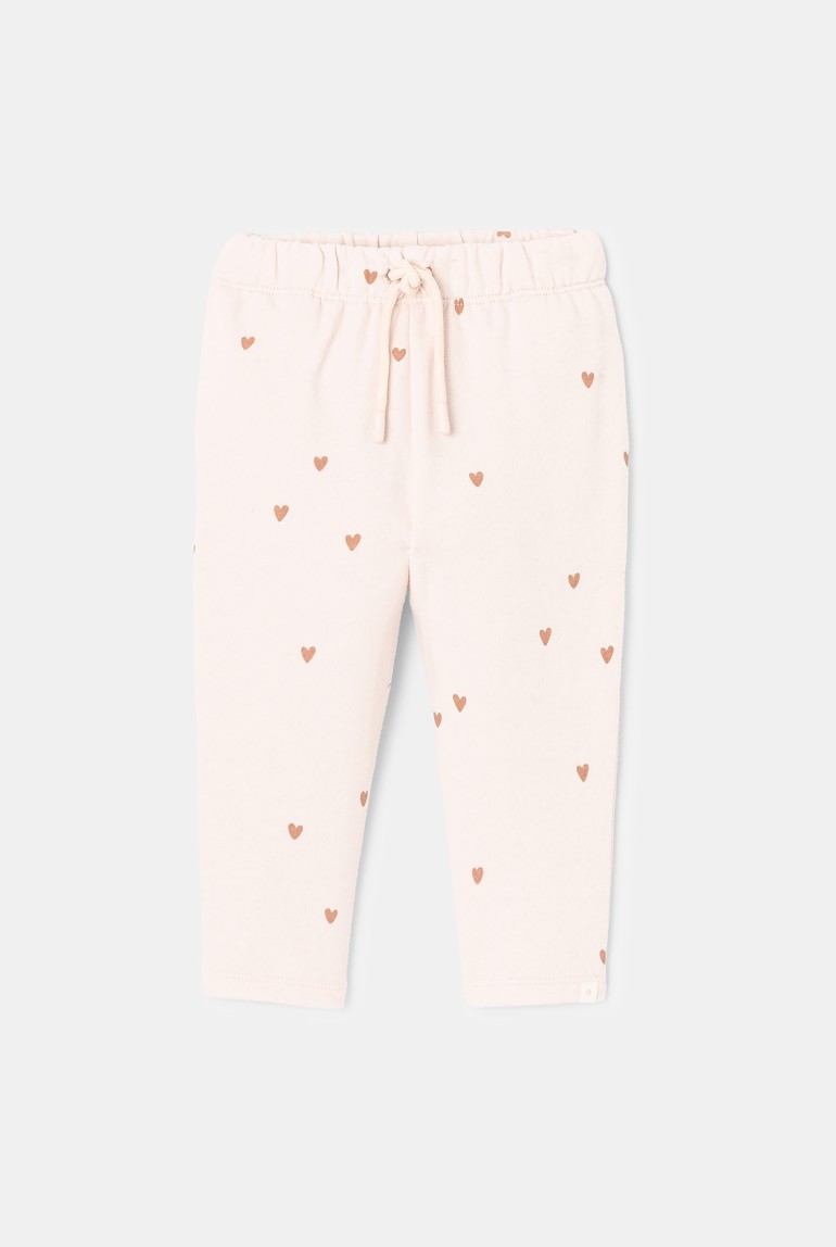 Pantalón de algodón con muletón rosa bebé niña Absorba 1