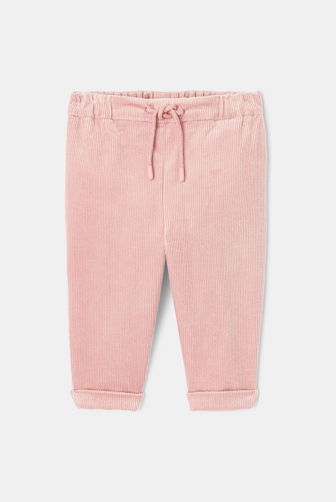 Pantalon en velours côtelé rose mixte Absorba 1