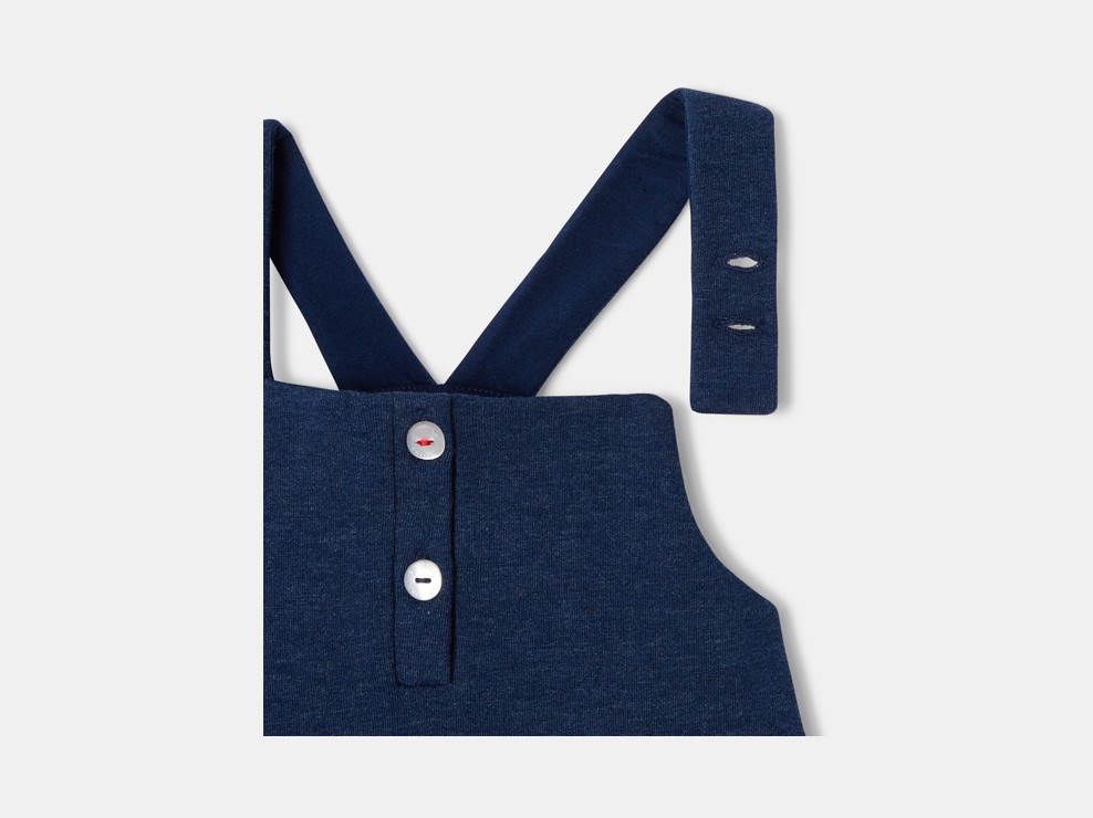 Vestit de tirants de moletó blau bebè nena Absorba 2