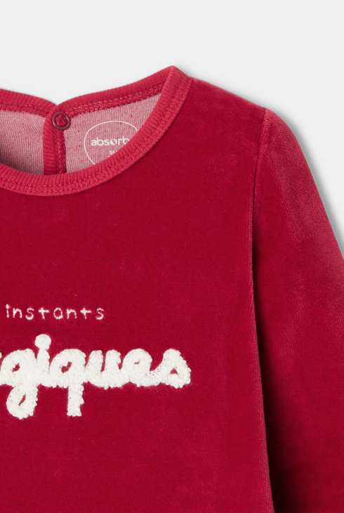 Dors-bien velours rouge mixte Absorba