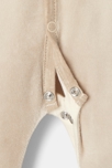 Pijama entero con pies de terciopelo beige recién nacido Absorba 3