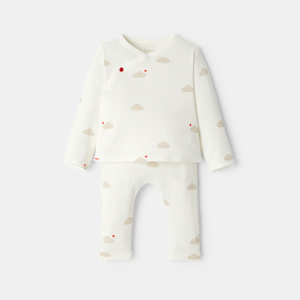 Ensemble 3 pièces coton blanc bébé mixte 1