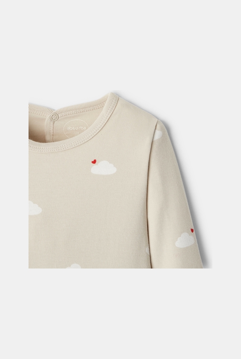 Dors-bien en coton beige bébé mixte 2