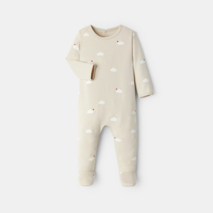 Dors-bien en coton beige bébé mixte 1