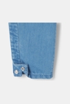 Salopette chambray bleu bébé mixte 4