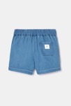 Short denim léger bleu chambray bébé mixte 3