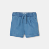 Short denim léger bleu chambray bébé mixte