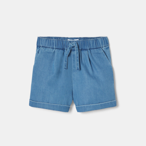 Short denim léger bleu chambray bébé mixte 1