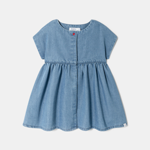 Robe denim léger bleu chambray bébé fille 1