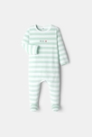 Dors-bien velours rayé bleu bébé mixte