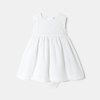 Robe de cérémonie coton ottoman blanc bébé fille