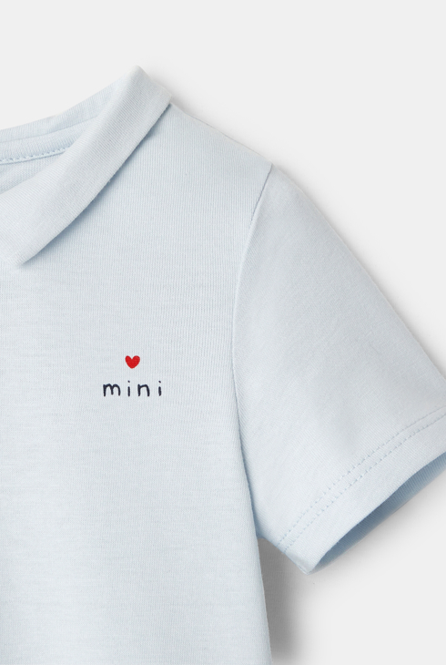 T-shirt jersey bleu bébé garçon 2