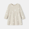 Robe en molleton beige bébé fille