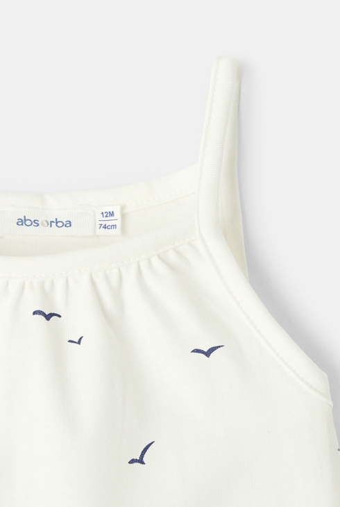 Débardeur à fines bretelles jersey bleu bébé fille 2