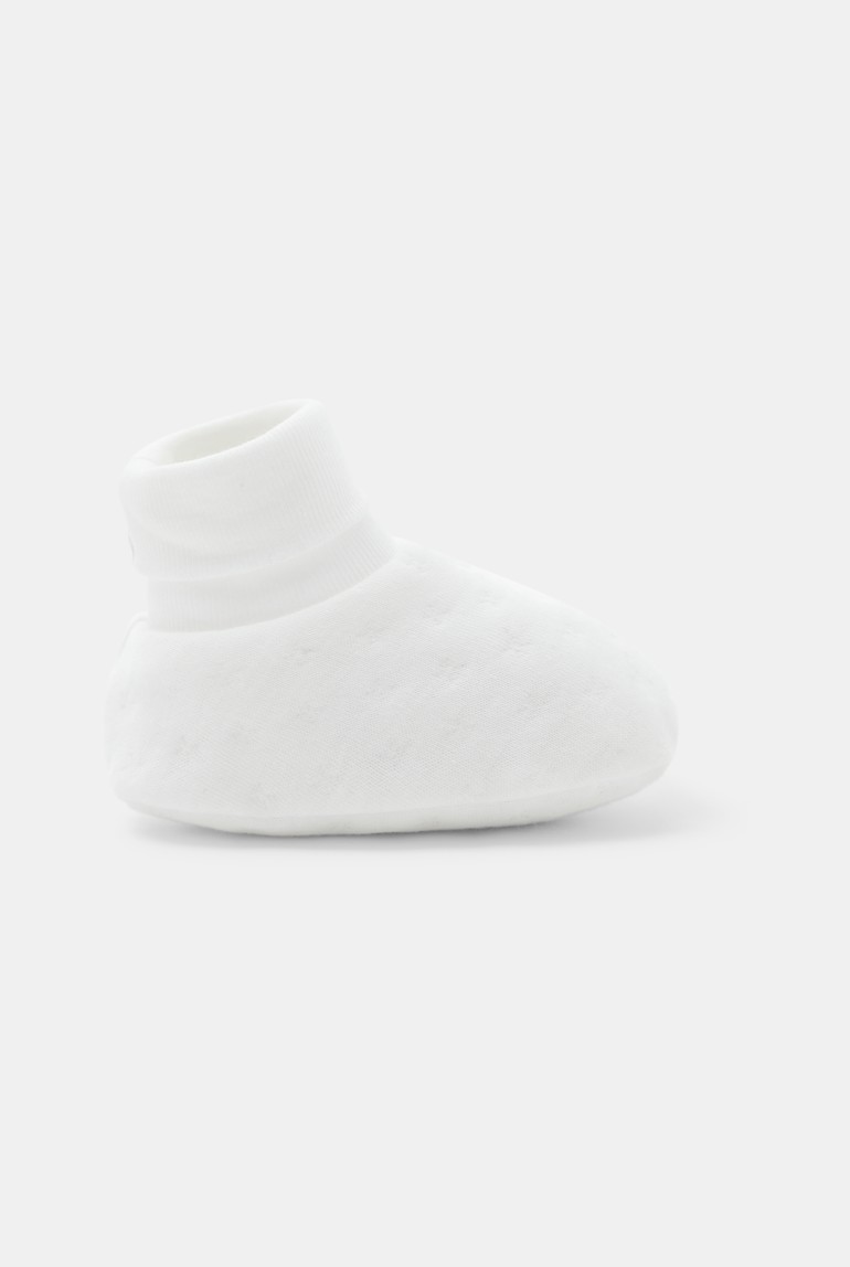 Chaussons en coton tubique blanc bébé mixte 1