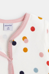 Dors-bien en velours bébé fille à pois 3