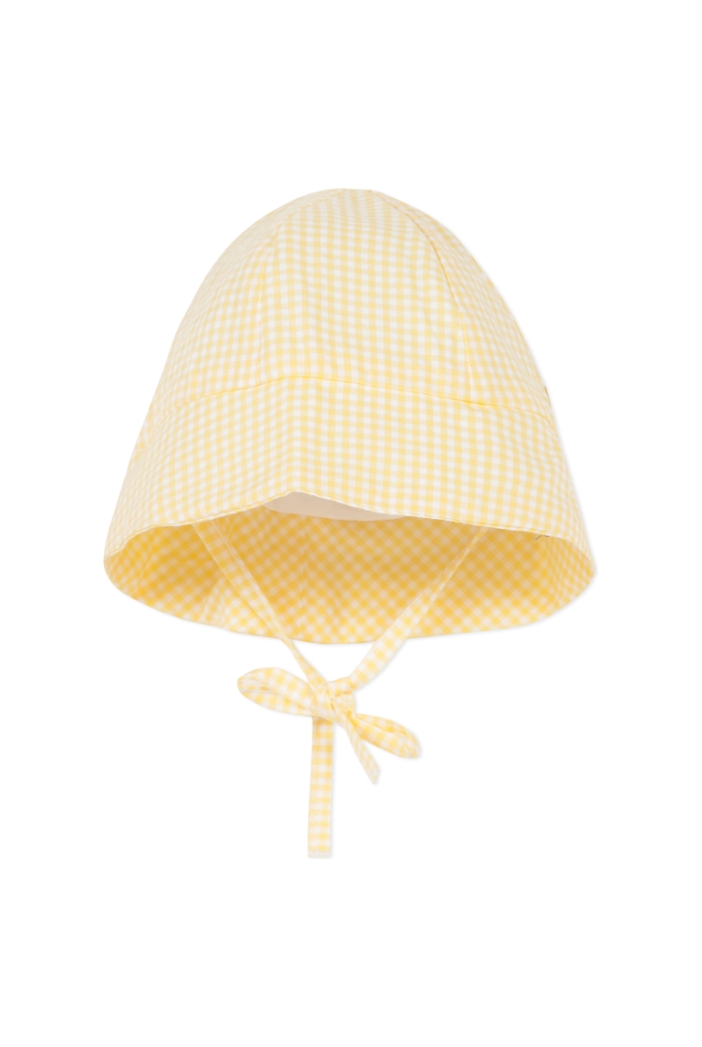 Bob en voile de coton vichy jaune naissance Absorba 1