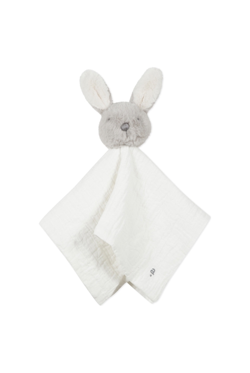 Doudou lapin en fausse fourrure et matière lange mixte Absorba 1