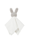 Doudou lapin en fausse fourrure et matière lange mixte Absorba