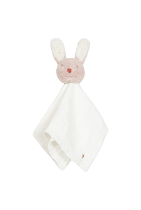 Doudou lapin en fausse fourrure et matière lange mixte Absorba 1