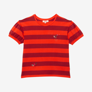 T-shirt fille rayures orange Catimini 1