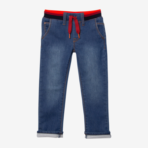 Jean bébé garçon ceinture rayée bleu Catimini 1