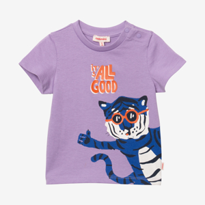 T-shirt bébé garçon visuel tigre à lunettes violet Catimini 1