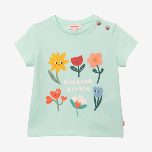 T-shirt bébé fille visuel fleurs vert Catimini 1