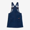 Robe-salopette fille jean brodé bleue Catimini