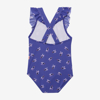 Maillot 1 pièce bébé fille poissons bleu Catimini