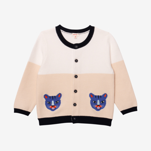 Cardigan bébé garçon tigres beige Catimini 1