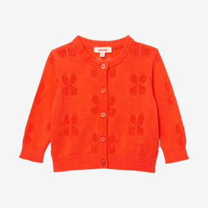 Cardigan bébé fille ajouré orange Catimini 1