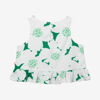 Top fille maxi fleurs vert Catimini