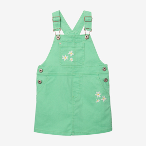 Robe-salopette fille brodée verte Catimini 1