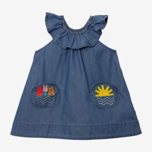 Robe bébé fille jean volant bleuee Catimini 1