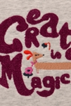 Sweat bébé fille broderie chien en coton recyclé gris Catimini 3