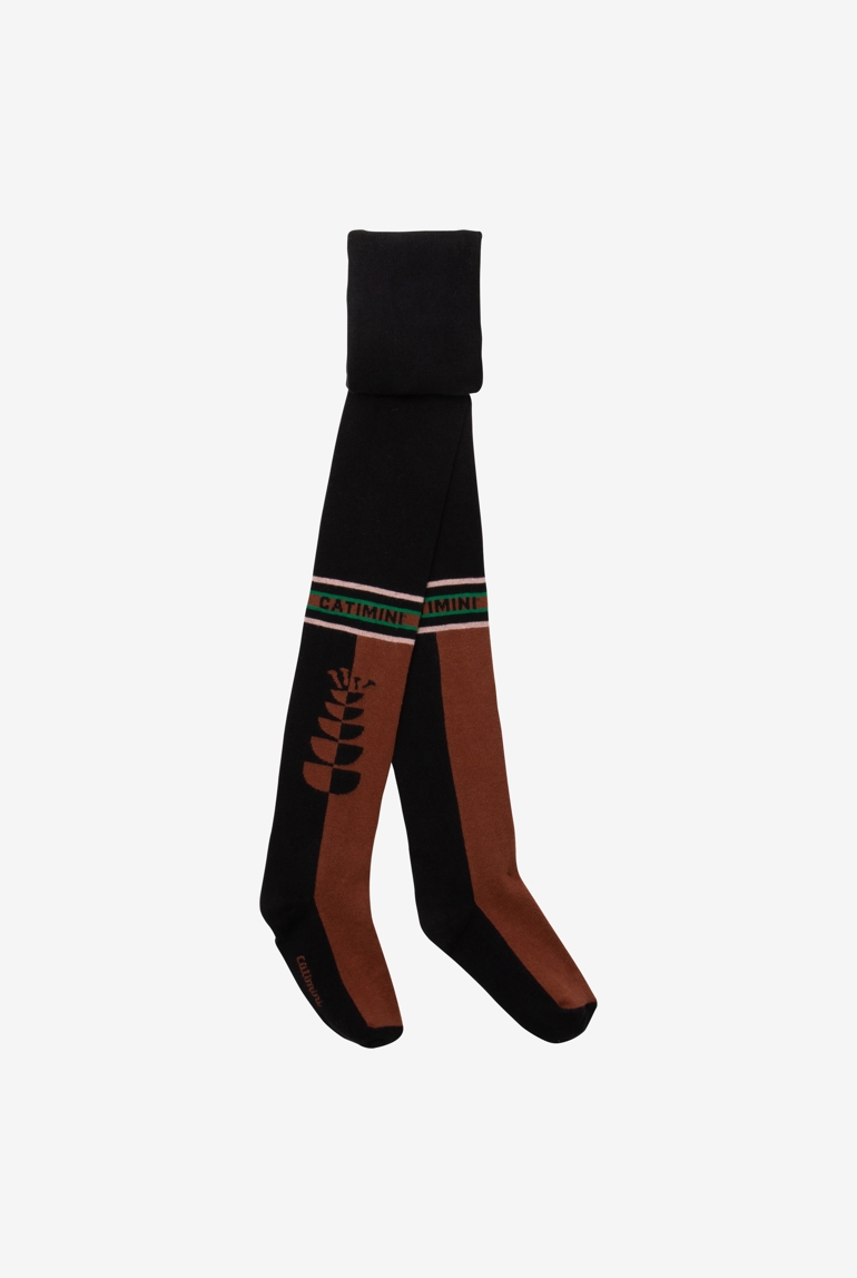 Collants fille roses à rayures Catimini 1