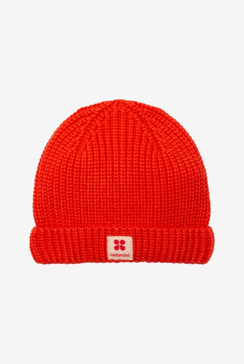 Bonnet bébé garçon rouge côtelé Catimini