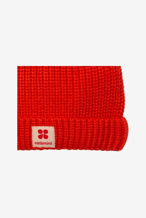 Bonnet bébé garçon rouge côtelé Catimini