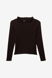 Pull fille tricot côtelé noir Catimini 1