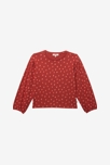 T-shirt fille brique imprimé bicolore en coton recyclé rouge Catimini 1