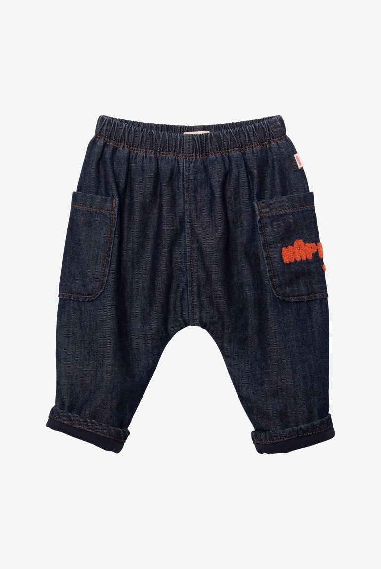 Sarouel bébé en jean broderie bleu Catimini 1
