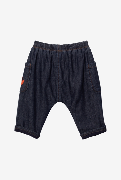 Sarouel bébé en jean broderie bleu Catimini 2