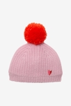 Bonnet bébé fille violet pompon rouge bébé fille Catimini 1