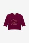 T-shirt bébé violet à message en coton recyclé Catimini