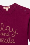 T-shirt bébé violet à message en coton recyclé Catimini 3