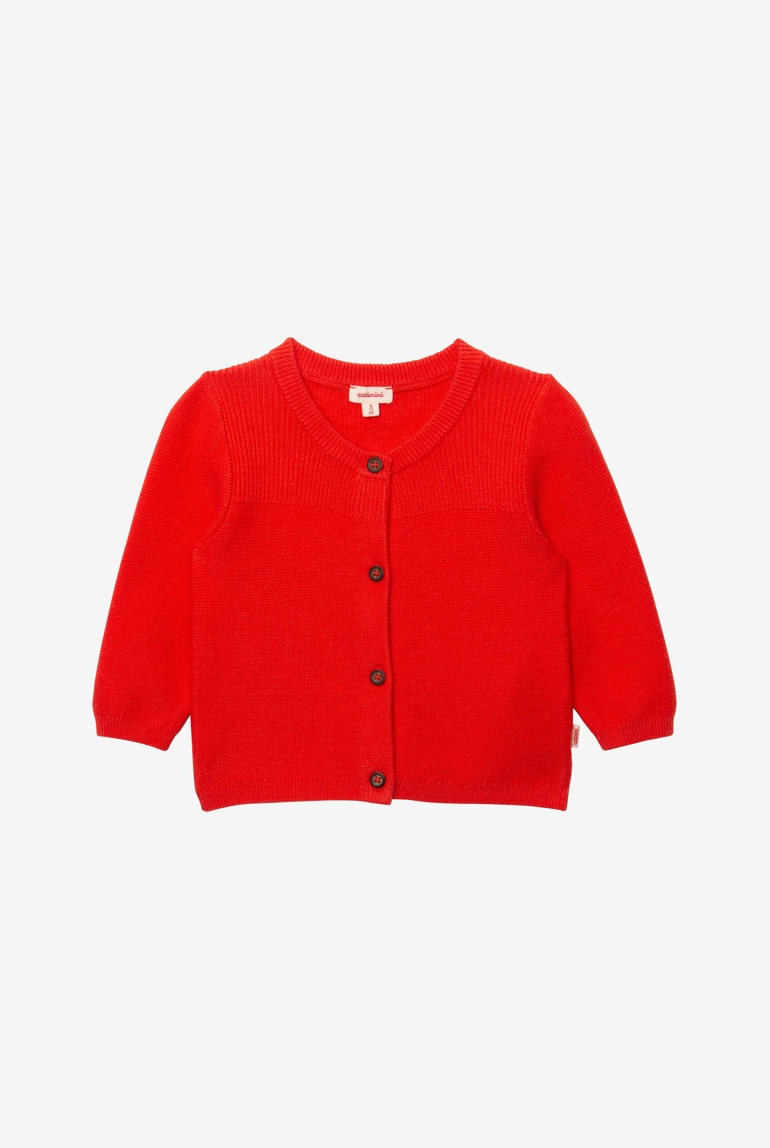 Cardigan bébé tricot rouge Catimini 1