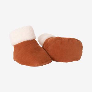 Chaussons réversibles bébé caramel marron Catimini 1