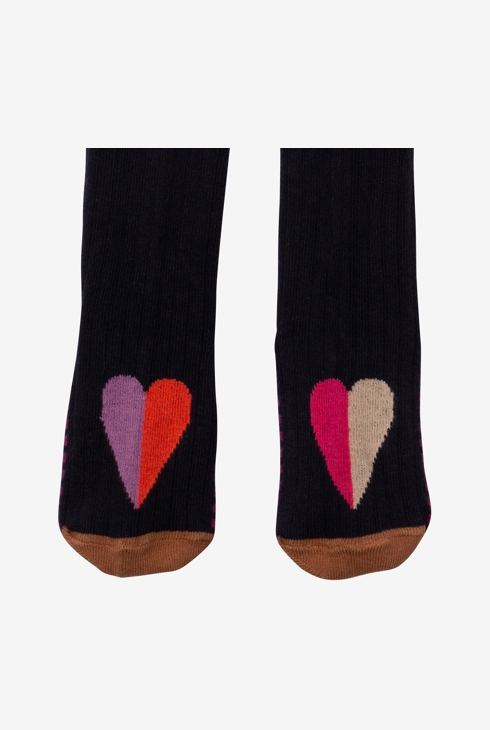 Collants bébé fille marine à coeurs bleus Catimini 2