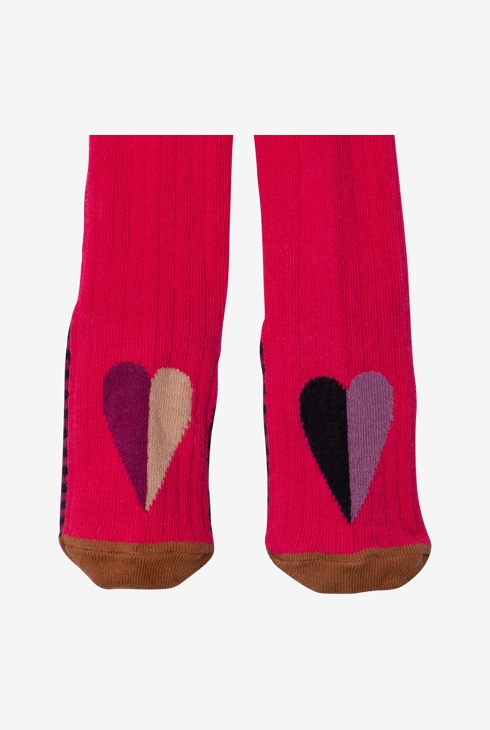 Collants bébé fille roses à coeurs Catimini 2